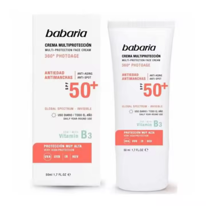 BABARIA MULTI-PROTECCION CREMA FACIAL ANTI-EDAD SPF50+ 50ML - 1
