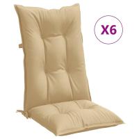 vidaXL Cojines para silla respaldo alto 6 uds tela Color Antracita melange,  Gris claro melange,  Gris oscuro melange y mas Cojín Decorativo de Asiento Cojines de muebles de salon - details 4