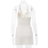 Conjunto De Moda Casual Para Mujer Candyhot Con Top Sin Mangas Y Vestido Bodycon Retro De Cintura Alta Estilo Callejero - details 10