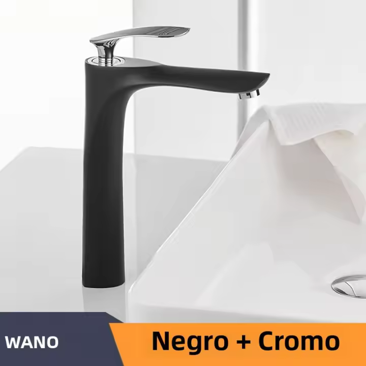 Grifo De Baño Blanco Mezclador De Cromo Para Inodoro Y Fregadero Con Acabado En Oro Y Plata Cerámica Monomandoz Agua Caliente Y Fría - 1