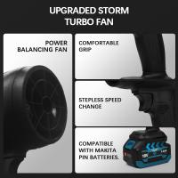 Secador De Pelo Turbo Black Storm 50000RPM Para Eliminar Nieve Y Polvo Ideal Para Invierno Compatible Con Batería Makita 18V - details 1