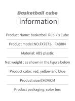 Cubo Mágico Fanxin De Baloncesto 3x3 Juguete De Puzzle Para Niños Regalo Para Niños De Edad Recomendada De 3-14 Años Plástico Mini - details 3