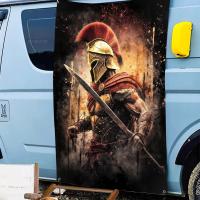 Bandeera De Poliéster Impresa 300 Espartanos Guerrier Patrón Creativo Gargantilla De Bandera De Poliéster Para Exterior E Interior - details 11