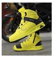 Botas De Motocicleta Para Mujer En Cuero Negro Resistente Al Agua Con Cordones Rápidos Botines De Motocross Para Hombres - details 28