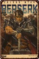 Póster De Anime Clásico Berserk Metal Tablero De Hierro Retro Para Decoración De Pared Hogar Y Bar Art Plates Subject Letter Unframed - details 4