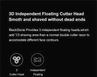 ENCHEN máquina de afeitar eléctrica Blackstone para hombre, afeitadora rotativa con cuchilla flotante 3D, lavable, recargable por USB, tipo C, PLATA - details 2