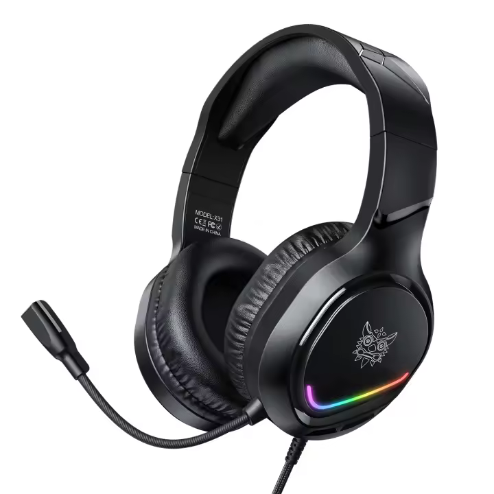 Auriculares De Juego ONIKUMA X31 Con Iluminación RGB Y Sonido Surround Over-Ear Para PC PS5 PS4 Xbox Cableado Compatible Con Plataforma De Gaming - 1