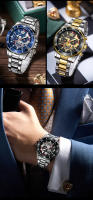 Reloj De Pulsera De Lujo Para Hombre POshi Resistente Al Agua Con Cronógrafo Y Foco Luminoso Correa De Aleación Fecha Reloj De Negocios - details 9