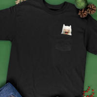 Camiseta De Algodón HX Con Diseño De Animales Y Bolsillo En El Pecho Para Hombres Estilo Casual Manga Corta Para Verano - details 4