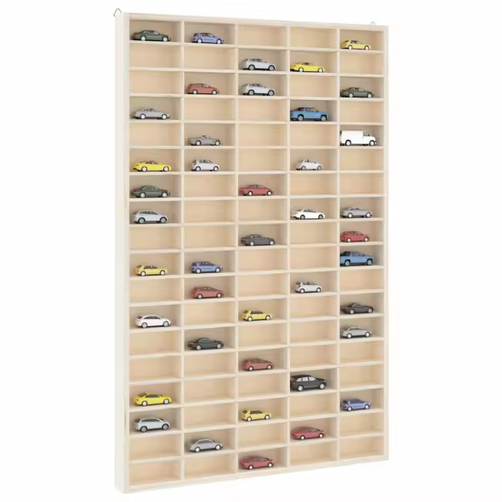 vidaXL Vitrina de madera para coleccionistas en dimensiones 50.5x4.5x79 cm/40x4.5x60 cm - 1