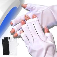 Guantes Antirradiación UV Profesionales Para Manicuras Protección Para Manos Arte De Uñas Guantes Fingerless Elásticos Para Uso Doméstico Y Externo - details 0