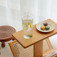2pcs Vaso De Vidrio Transparente Con Tapa Y Pajita De 600ml Para Bebidas Y Café Frío Vajilla Ecológica Para El Hogar - details 10