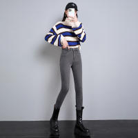 Nuevas Jeans Térmicas Para Mujer Invierno Con Forro De Plush Cálidos Y Elásticos Skinny Denim Gruesos Para Estudiantes Trousers De Madre Con Fur - details 25