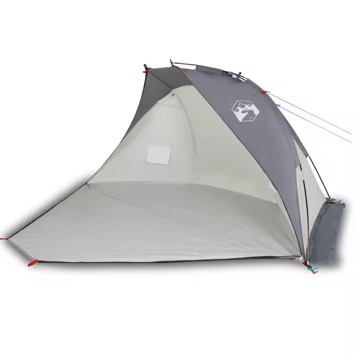 vidaXL Tienda de playa 185T poliéster gris 268x223x125 cm - 1