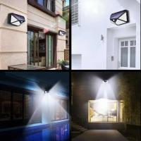 Lámpara Solar Exterior Inteligente De 100 LEDs Impermeable Para Iluminación De Jardín Y Calle Puerta De Hierro Moderna - details 9