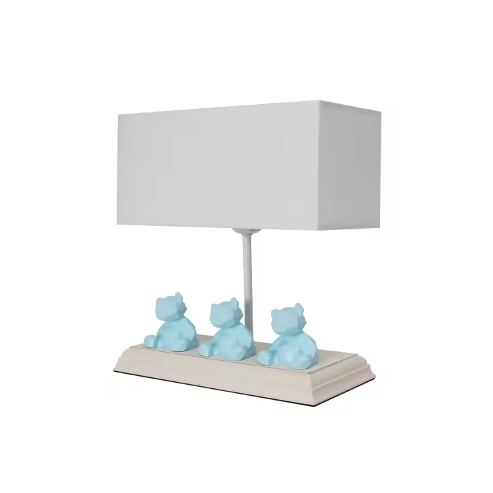 Lámpara de sobremesa WELLHOME con Estructura de MDF color Azúl - 1