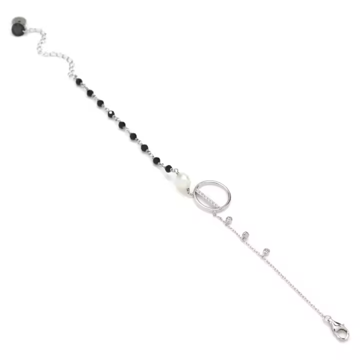 Pulsera Fina Motivo Circular y Circonitas - 1