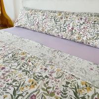 Juego de Sábanas Algodón Blancas 3 o 4 Piezas Estampado Flores Multicolor – Elegancia y Frescura para Tu Cama – Alo Home - details 2