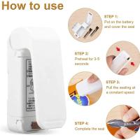 Sellador de Bolsas Portátiles para Alimentadores y Snacks en Color Blanco - Herramienta Práctica para Conservar La Frescura de tus Productos - details 3