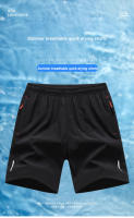 Shorts De Verano Para Correr Deportivos Para Hombre Shorts De Playa De Seda Helada Cómodos Con Cintura Elástica Short De Baloncesto De Sportswear - details 0