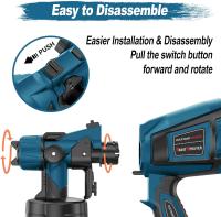 Pistola Pintura - 800W-HVLP-Pistola pulverizadora eléctrica Contenedor de gran capacidad de 1400 ml Fácil de limpiar 4 boquillas y 3 patrones Adecuado para muebles Gabinetes Cercas Paredes Puertas Trabajos de bricolaje Sillas - details 4