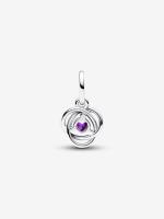 Pandora - Charm Colgante de Círculo de eternidad Morado-Plata de Lei - details 0