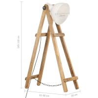 vidaXL Lámpara de pie madera maciza de mango blanca E27 - details 7