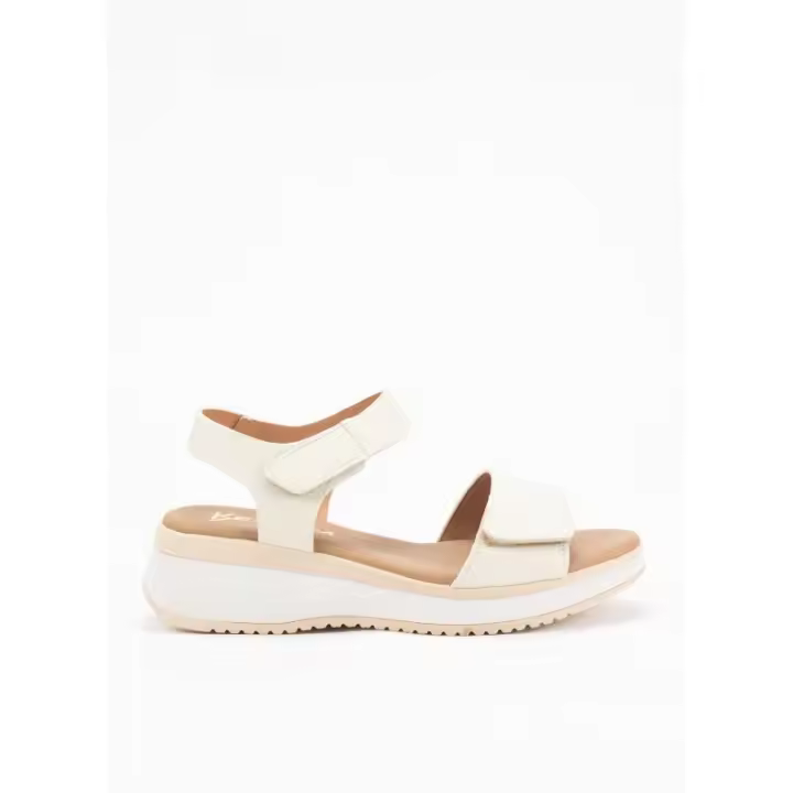 Sandalia Deportiva de Piel para Mujer en Color Blanco - 1