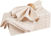 12 Piezas De Paños De Comedor De Lino Flax Hemstitched Lavables Toallas De Mesa Europeas Para Restaurante Y Uso Doméstico - details 2
