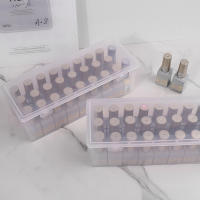 Caja De Almacenamiento Para Uñas Rectangular Y Transparente De Plástico Organizador De Herramientas De Manicura Con Lugar Para Brochas Y Rhinestones - details 4