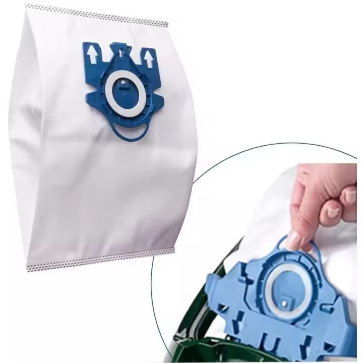 10 bolsas para aspiradora compatibles con Miele GN - HyClean - Brida azul - Aptas para Miele Complete C2, C3 y Classic C1 - Microfibra de 5 capas - Paquete económico - 1