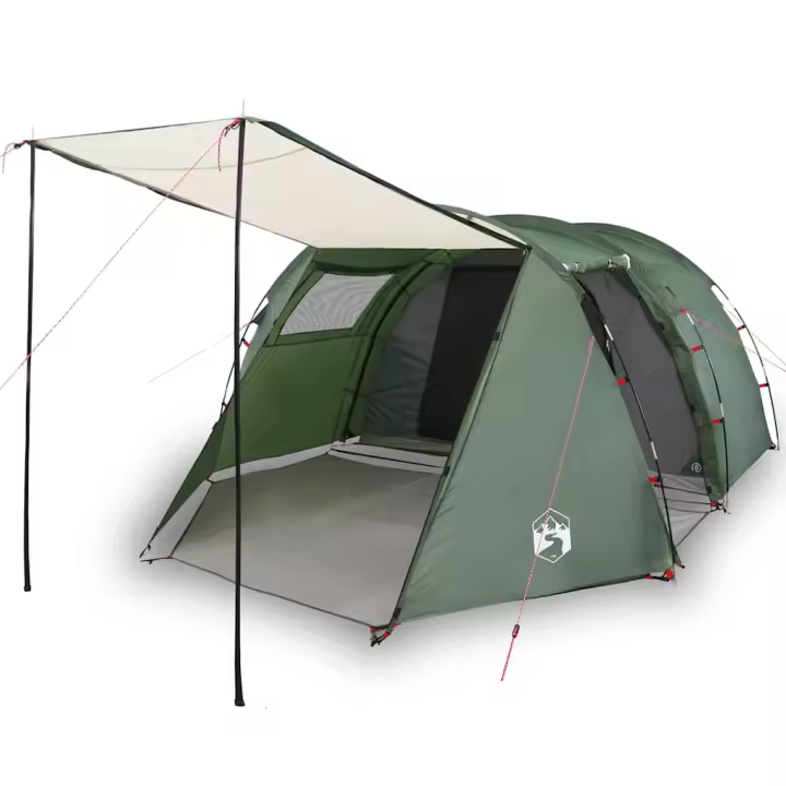 vidaXL Tienda de Campaña con Túnel 4 Personas Impermeable Toldo Color orange,  Azul,  Verde y mas - 1