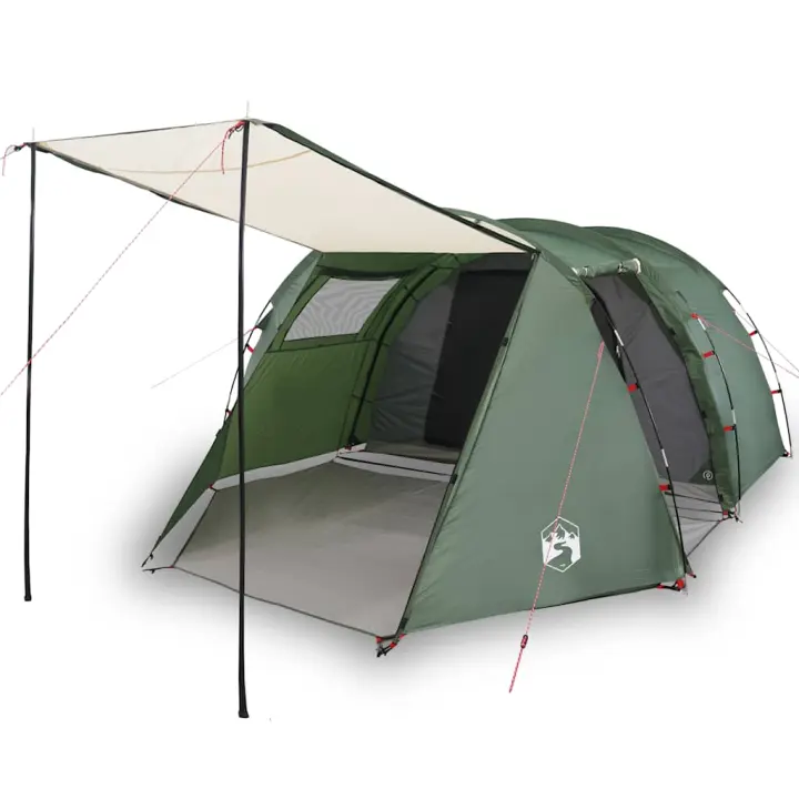 vidaXL Tienda de Campaña con Túnel 4 Personas Impermeable Toldo Color orange,  Azul,  Verde y mas - 1