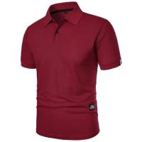 Camisa Polo Hombre Verano Manga Corta Color Sólido Transpirable Camiseta Ligera Para Fitness Estilo Callejero Cuello Redondo - details 8