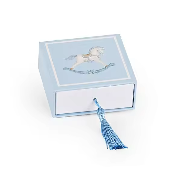 Cupid & Co. Cavallino Caja con Nappa 70x70x30mm Azul - 1