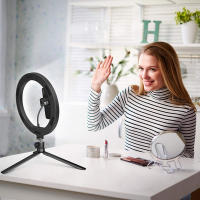 Anillo De Luz LED Para Selfie 10 Pulgadas Con Soporte De Teléfono Y Trípode Luz Redonda Ajustable Para Maquillaje Y Fotografía - details 13