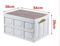 Caja Plegable Camping 54x36x29 cm, Plástico Resistente - Almacenamiento Maletero/Picnic/Navidad, Tapa Hermética, Organización Multiusos, Portátil y Liviana, Diseño Rectangular para Exteriores y Hogar - details 3