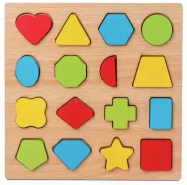Puzzle De Madera Para Niños Juguete Montessori De Aprendizaje Temprano Para Bebés De 1 a 2 3 Años Alineación De Formas Números Y Alfabeto - 1