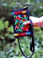 Bolso Bandolera De Estilo Étnico Vintage Para Mujer Con Bordado Pequeño Monedero Y Bolsillo Para Teléfono Móvil De 6.1 Pulgadas - details 1