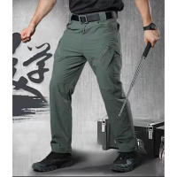 Pantalones De Entrenamiento Para Hombres Secado Rápido Verano Pantalones Tácticos De Trabajo Pantalones De Instructor De Deporte Estilo Militar Cierre De Cremallera Talla Media - details 2