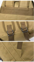 Mochila De Lona Vintage Para Hombres Jóvenes Estudiantes Y Viajes Bolsa Grande Con Cordón De Capacidad Estilo Rústico - details 3