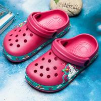 Nuevos Zapatos De Jardín Para Niños Con Diseño De Unicornio Y Dinosaurio Sandalias Planas De Playa Antideslizantes Transpirables Para Verano Talla Ajustable Para Edades 3-12 Años Material PU Y EVA - details 10