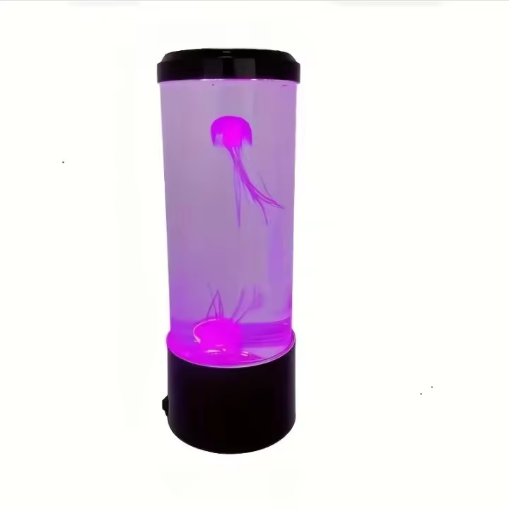 Lámpara De Medusa De Jalea Lava Con 7 Colores Luz Nocturna Del Océano Para Decoración De Escritorio Dormitorio Regalo LED De Modo De Control Por Interruptor - 1