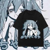 Camiseta De Algodón Para Mujer Estilo Japonés Y2K Anime Streetwear Casual Grande Manga Corta Hip-hop Harajuku Tops De Verano - details 3