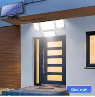 Lámpara Solar Exterior IP65 800lm Con Control Remoto Y 4 Cabezas Luz De Calle Solar Para Exterior 247 LED Resistente Al Agua Y Al Sol - details 11