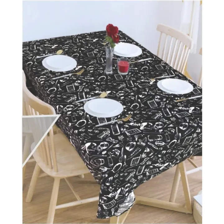 1 pieza de mantel elegante y de poliéster – Antimanchas, 100% Poliester impermeable Colores vivas, cubierta rectangular para mesa de comedor para decoración del hogar, pícnic, reuniones festivas y cocinas modernas, mantel para pícnic | Decoración de mesa - 1