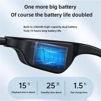 Auriculares estéreo de conducción ósea inductivos, auriculares inalámbricos Bluetooth 5.3 de larga duración de la batería, IPX6 a prueba de agua y sudor con 15 horas de reproducción, para correr, andar en bicicleta, conducir y viajar - details 3