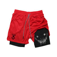 Shorts De Gimnasio Para Hombre Con Estampado De Anime Berserk 2 En 1 Secado Rápido Deporte Yoga Baloncesto Entrenamiento - details 3