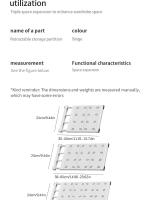 Divisoria Expansible Sin Perforar Retráctil Para Almacenamiento En Armario Cocina Baño Dormitorio Compartment Organizador De Espacio - details 6