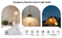 Bombilla LED Recargable Con Control Remoto Luz Blanca Cálida Lámpara De Emergencia Sin Control Remoto Vida Útil De 25000 Horas - details 2
